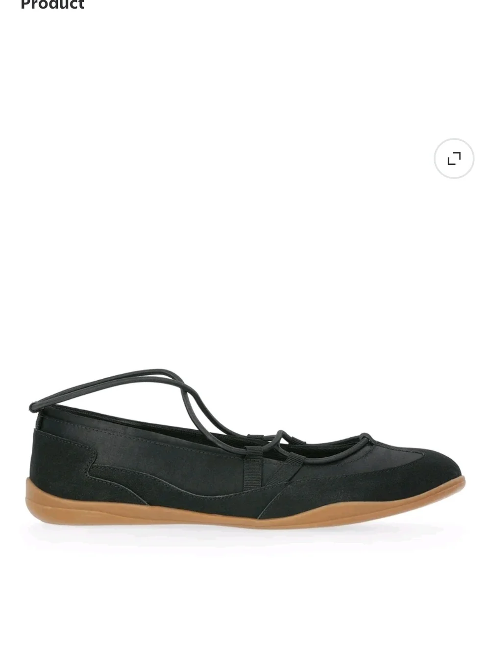 No Boundaries Black Crisscross Lace Ballet Flat